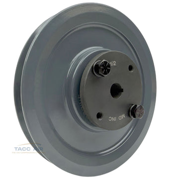 AK59H W/ 1/2" Bore H Bushing 5.75" Single Groove Pulley A Section V Belt 4L