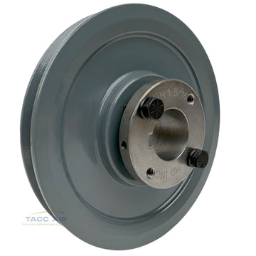 AK61H W/ 1-3/16" Bore H Bushing 6" Single Groove Pulley A Section V Belt 4L