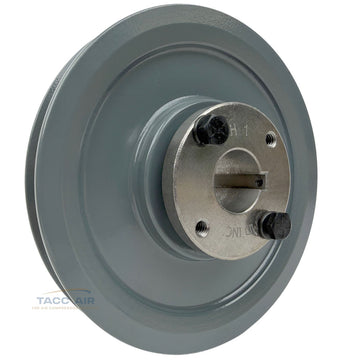 AK61H W/ 1" Bore H Bushing 6" Single Groove Pulley A Section V Belt 4L
