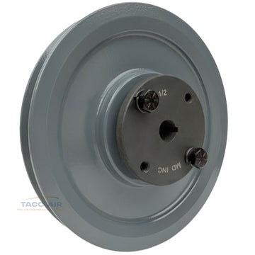 AK61H W/ 1/2" Bore H Bushing 6" Single Groove Pulley A Section V Belt 4L