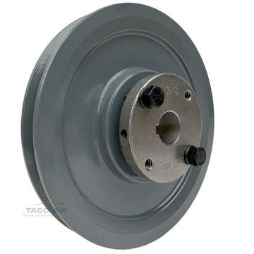 AK61H W/ 3/4" Bore H Bushing 6" Single Groove Pulley A Section V Belt 4L
