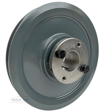 AK64H W/ 1-1/8" Bore H Bushing 6.25" Single Groove Pulley A Section V Belt 4L