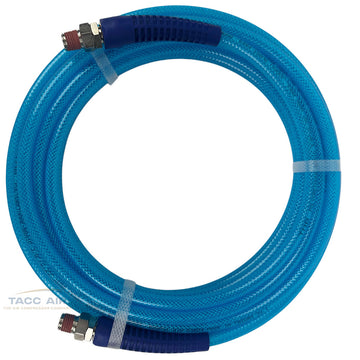 25' x 1/4" Polyurethane Air Hose Lightweight Flexible Kink-Resistant 1/4" NPT Fittings