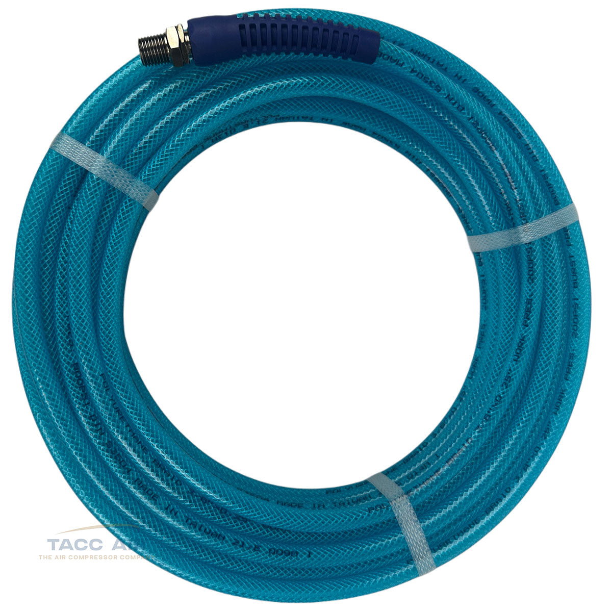 50' x 1/4" Polyurethane Air Hose Lightweight Flexible Kink-Resistant 1/4" NPT Fittings