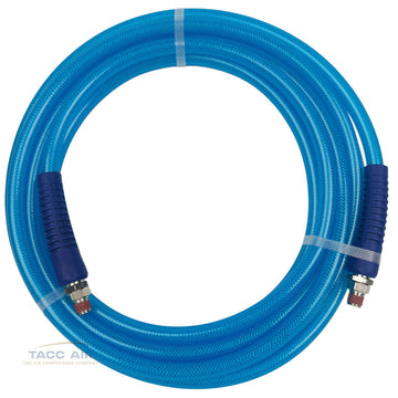 25' x 3/8" Polyurethane Air Hose Lightweight Flexible Kink-Resistant 1/4" NPT Fittings
