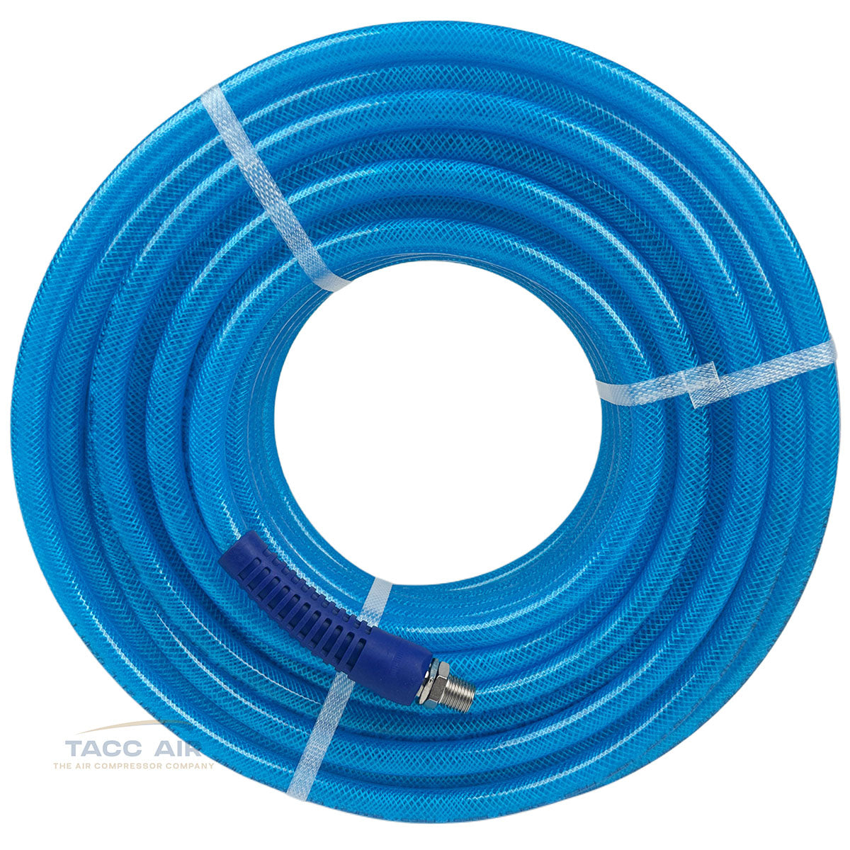 100' x 3/8" Polyurethane Air Hose Lightweight Flexible Kink-Resistant 1/4" NPT Fittings