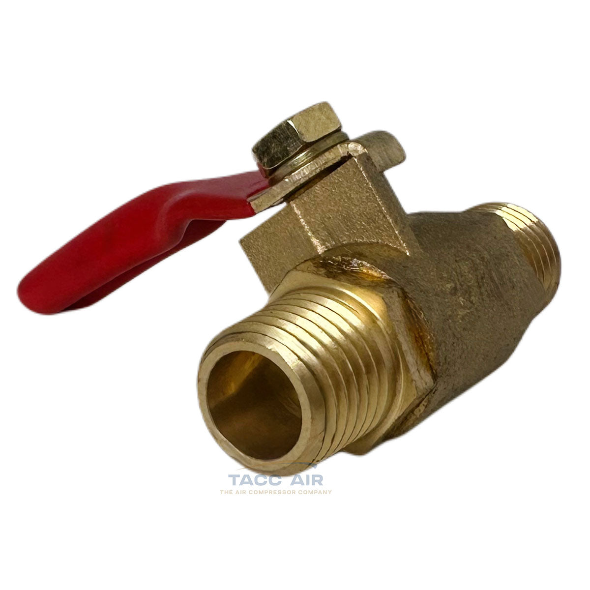 1/4" Male X 1/4" Male NPT Ball Valve Shut Off Water Moisture Air Tank Drain Brass