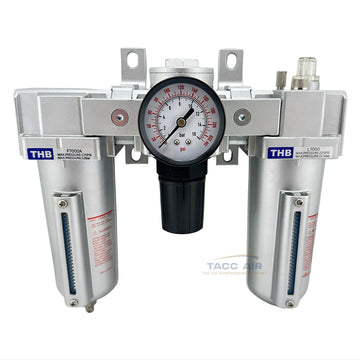 3/4" NPT FRL Air Compressor Filter Regulator Lubricator Combo Compressed Air System