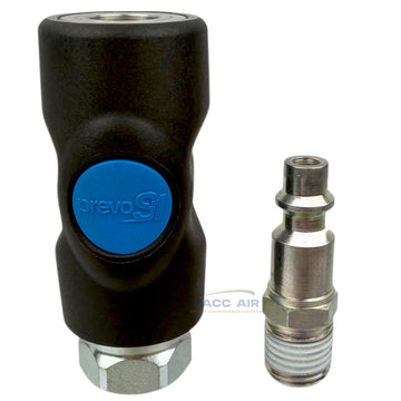 Prevost ISI061201 Safety Coupler & IRP066251 Industrial Plug 1/4" NPT Kit
