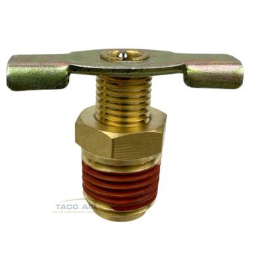 Air Compressor T-Handle Petcock Moisture Tank Drain Valve Brass 1/4" MNPT