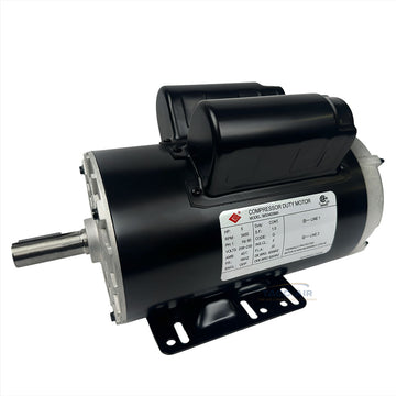 5 HP Compressor Duty Electric Motor 1 Phase 3450 RPM 7/8" Shaft 56 Frame