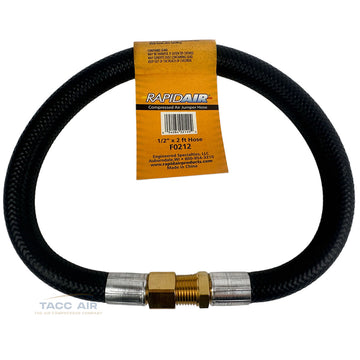 F0212 RapidAir 1/2" NPT Male X 1/2" Female  2' FT Air Hose Jumper Whip 24"