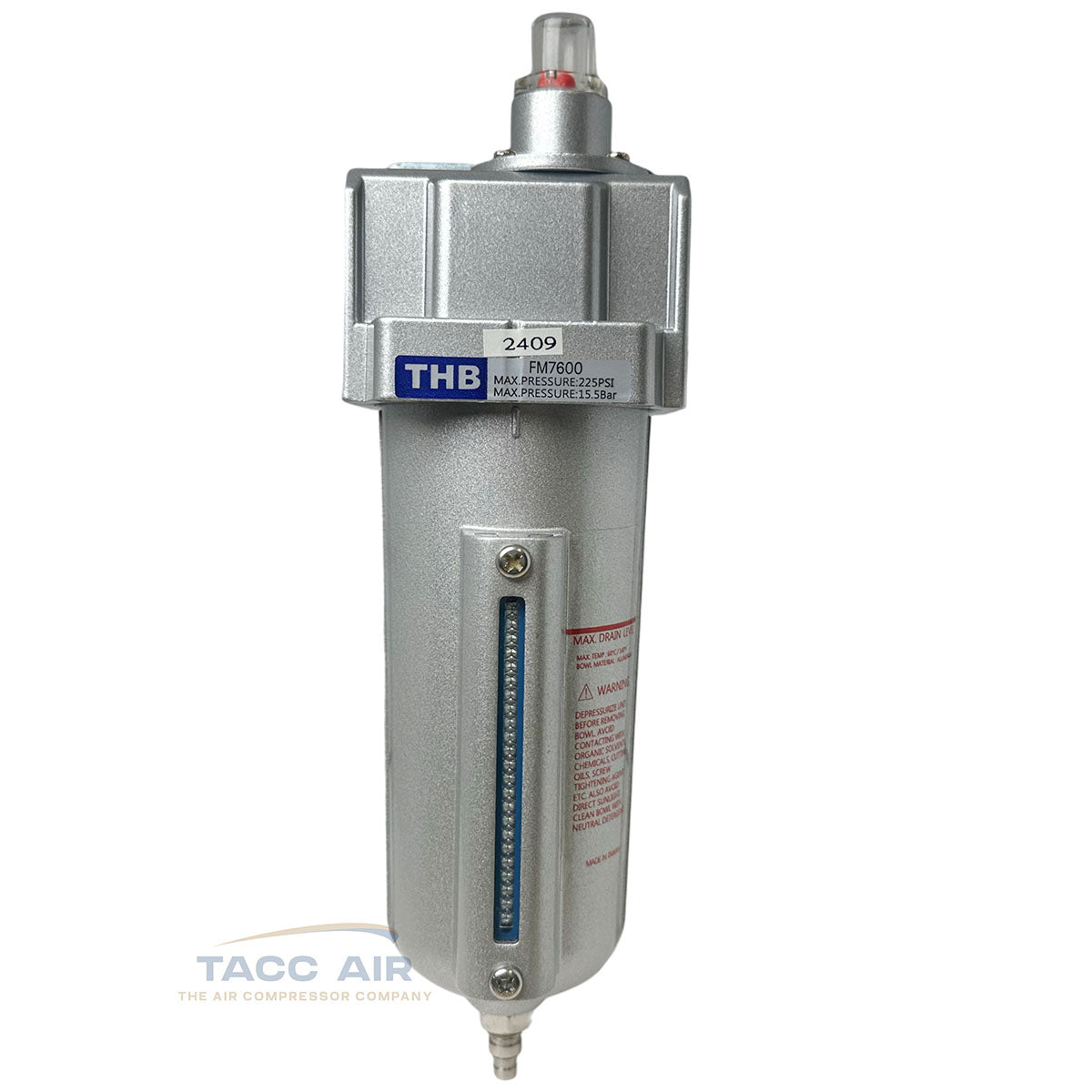 0.01 Micron Oil Coalescing Filter 3/4" NPT Compressed Air Compressor Inline Separator