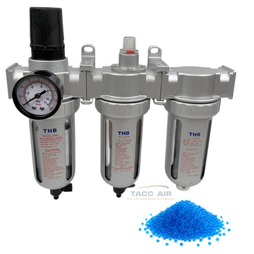 1/4" NPT Air Compressor Regulator Filter Dryer Coalescing Desiccant System