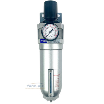 1" Industrial High Flow In line Moisture Filter Regulator Combination Piggyback