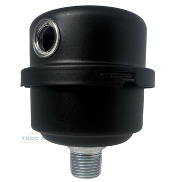 1/2" NPT Air Compressor Intake Filter Silencer Metal Housing Canister USA Made