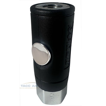 K7220 RapidAir 1/4" Female Automotive / Industrial Safety Coupler Push Button