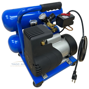Puma LA-5721 1 HP 2-Gallon Oil-Free Twin Stack Portable Carry Air Compressor