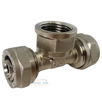 M8019 RapidAir Maxline 1/2" Tubing x 1/2" Female NPT Threaded Tee Fitting
