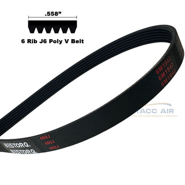 460J6 Multi Groove Micro Rib Flat Poly Metric 6 ribbed V Belt 460-J-6 460 J 6