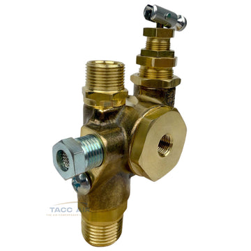 Pilot Unloader Check Valve Combo 95-125 PSI 1/2" MNPT x 1/2" Compression NSG7