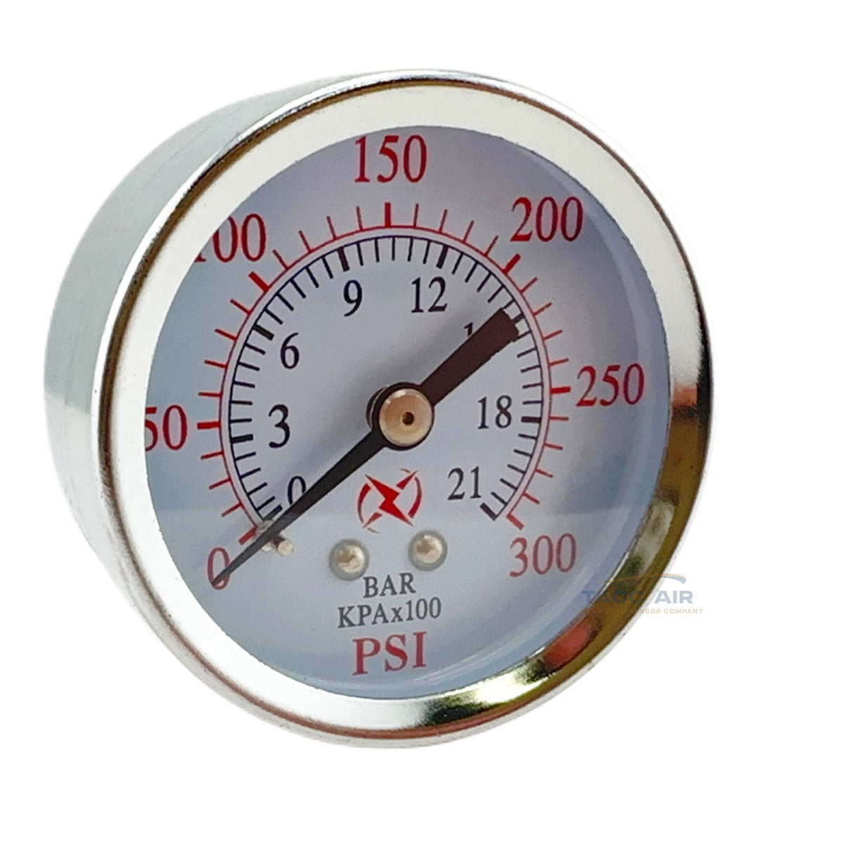 300 PSI Pressure Gauge Back Mount 1/4" NPT 2" Face Air, Water, Oil, Gas