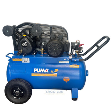 Puma PK-5020H 2HP 20 Gallon Portable Horizontal Air Compressor Belt Drive