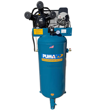 Puma PK-6560V 5HP 60 Gallon 3 cylinder Single stage Air Compressor 220-240 Volt