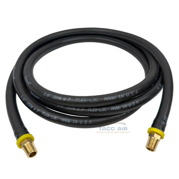 10' x 3/8" ID AIr Hose Whip Lead Thermoid Rubber FLEX-LOC Field Repairable