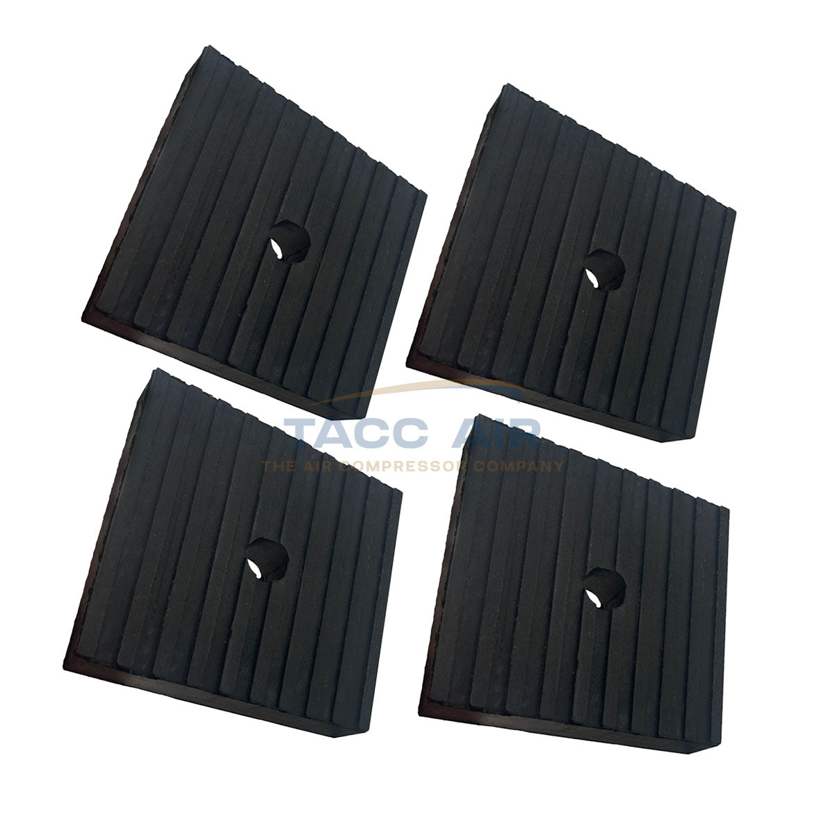 4 Pack Heavy Duty All Rubber Anti Vibration / Shock Isolation Pads 4"x4"x1"