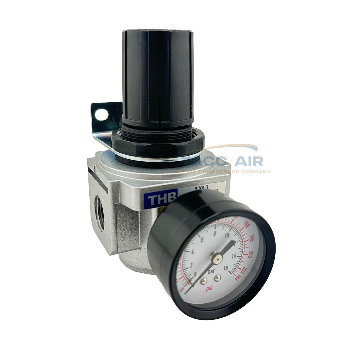 1/2" FNPT Air Compressor Pressure Regulator Inline W/ Gauge HD Industrial