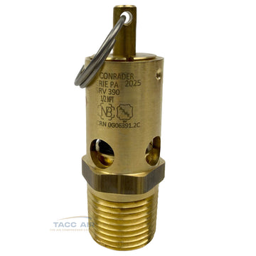1/2" NPT 165 PSI Air Compressor Safety Relief Valve Tank Pop Off Brass Male