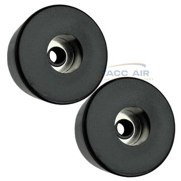 2 PC Pack 1.5" x 3/4" Round Air Compressor Rubber Feet / Foot Vibration Pad Set