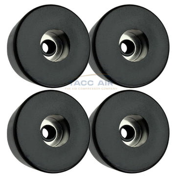 4 PC Pack 1.5" x 3/4" Round Air Compressor Rubber Feet / Foot Vibration Pad Set