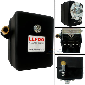 Air Compressor Pressure Switch 105-135 PSI Single Port Metal Housing 1/4"
