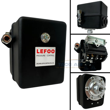 Air Compressor Pressure Switch 140-175 PSI Single Port Metal Housing 1/4"