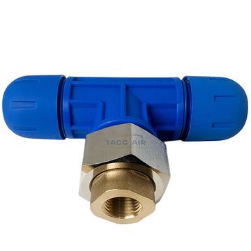 F2009 RapidAir Fastpipe 1"x 1/2" NPT Reducing Threaded Tee Connection Fitting