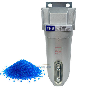 3/4" HD Compressed Air In Line Filter Desiccant Dryer Moisture Water Separator