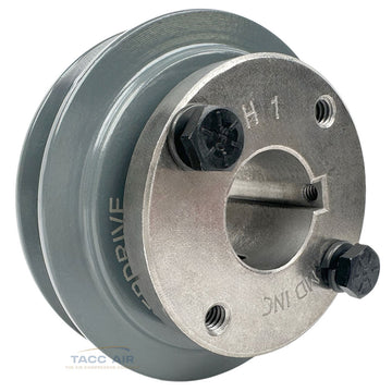 AK34H W/ 1" Bore H Bushing 3.5" Single Groove Pulley A Section V Belt 4L