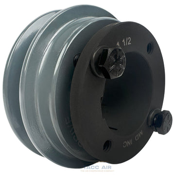 AK32H W/ 1-1/2" Bore H Bushing 3.25" Single Groove Pulley A Section V Belt 4L