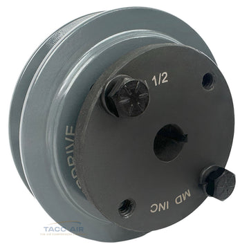 AK34H W/ 1/2" Bore H Bushing 3.5" Single Groove Pulley A Section V Belt 4L