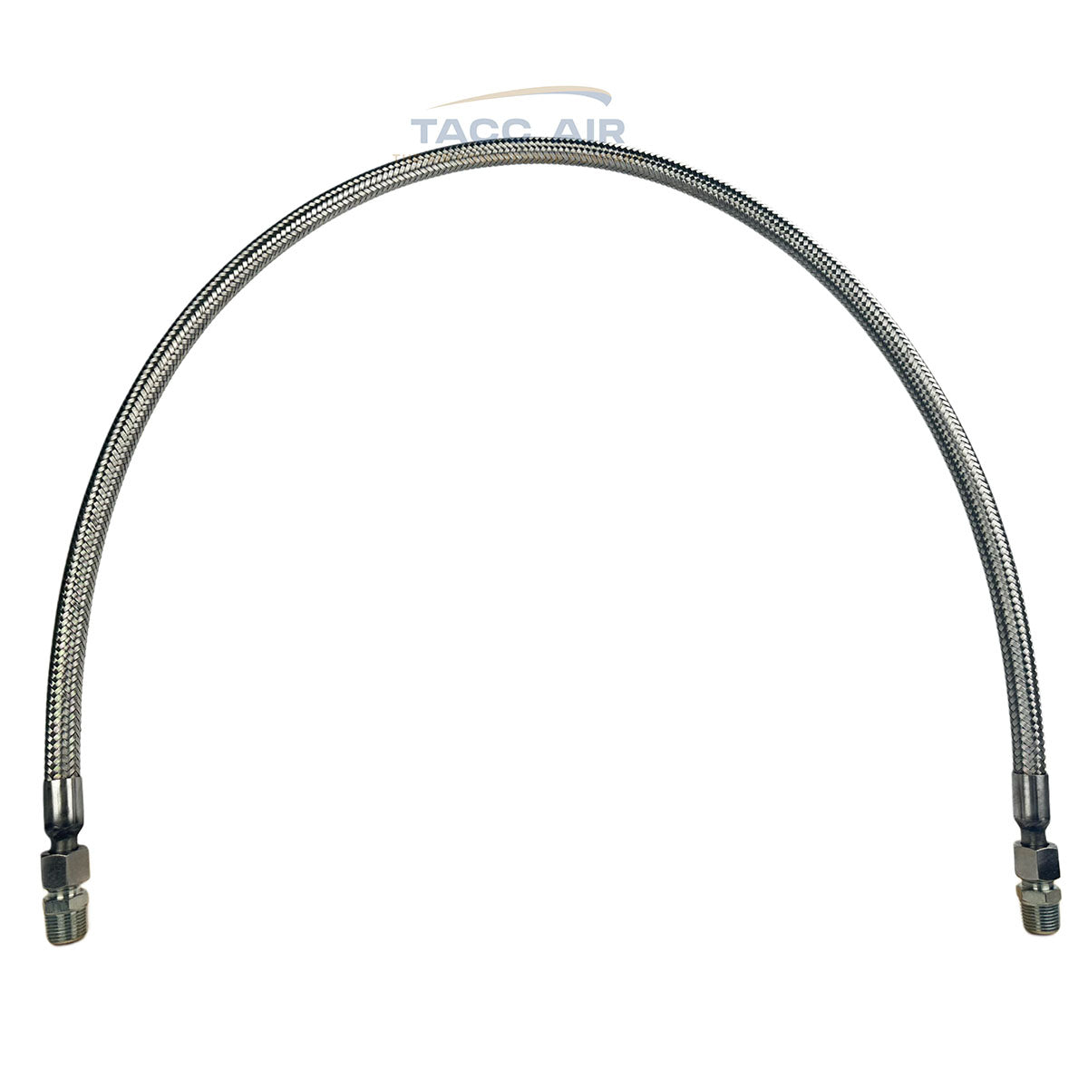 1/2" x 48" Braided Stainless Steel Flexible Compressed Air Line Flex Hose High Temp