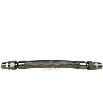 1" x 12" Braided Stainless Steel Flexible Compressed Air Line Flex Hose