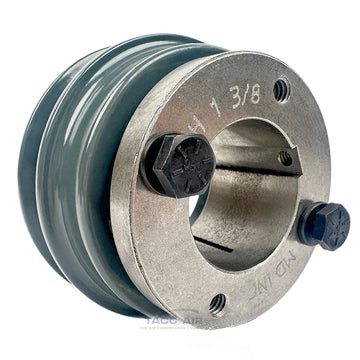 AK30H W/ 1-3/8" Bore H Bushing 3" Single Groove Pulley A Section V Belt 4L