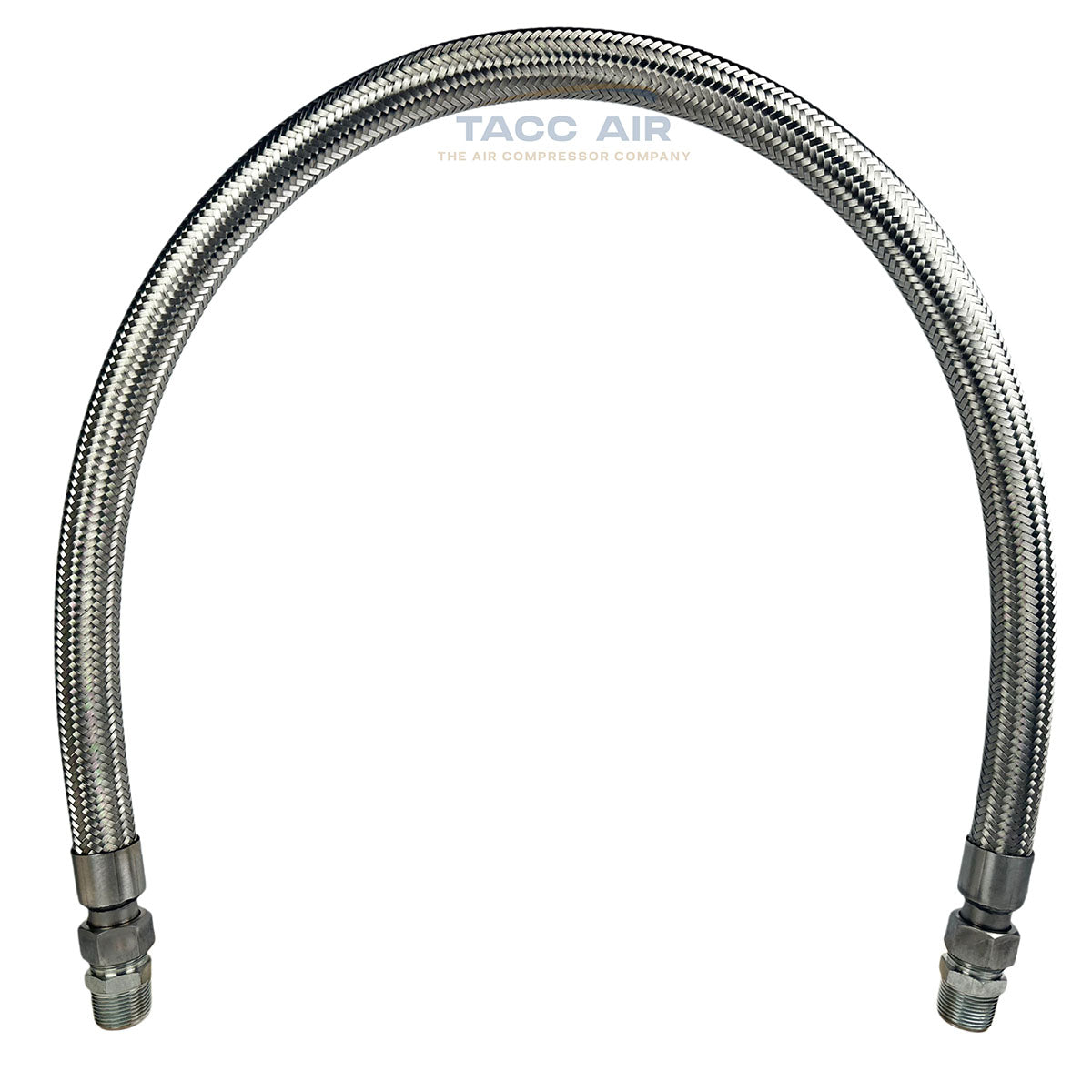 1" x 48" Braided Stainless Steel Flexible Compressed Air Line Flex Hose