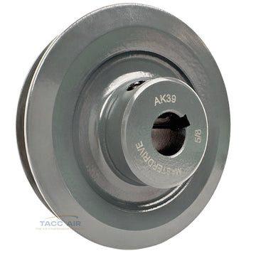AK39-5/8 Cast Iron 3.75" Single Groove Pulley A Section V Belt 4L 5/8" Shaft Bore