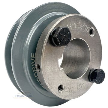 AK34H W/ 1-3/16" Bore H Bushing 3.5" Single Groove Pulley A Section V Belt 4L