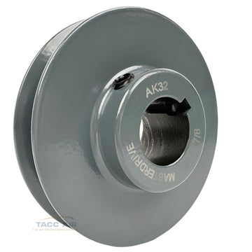 AK32-7/8 Cast Iron 3.25" Single Groove Pulley A Section V Belt 4L 7/8" Shaft Bore