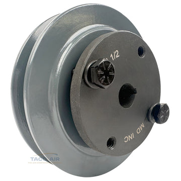 AK39H W/ 1/2" Bore H Bushing 3.75" Single Groove Pulley A Section V Belt 4L