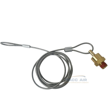 Heavy Duty Quality 1/4" Air Compressor Tank Moisture Pull Cable Drain Valve Brass
